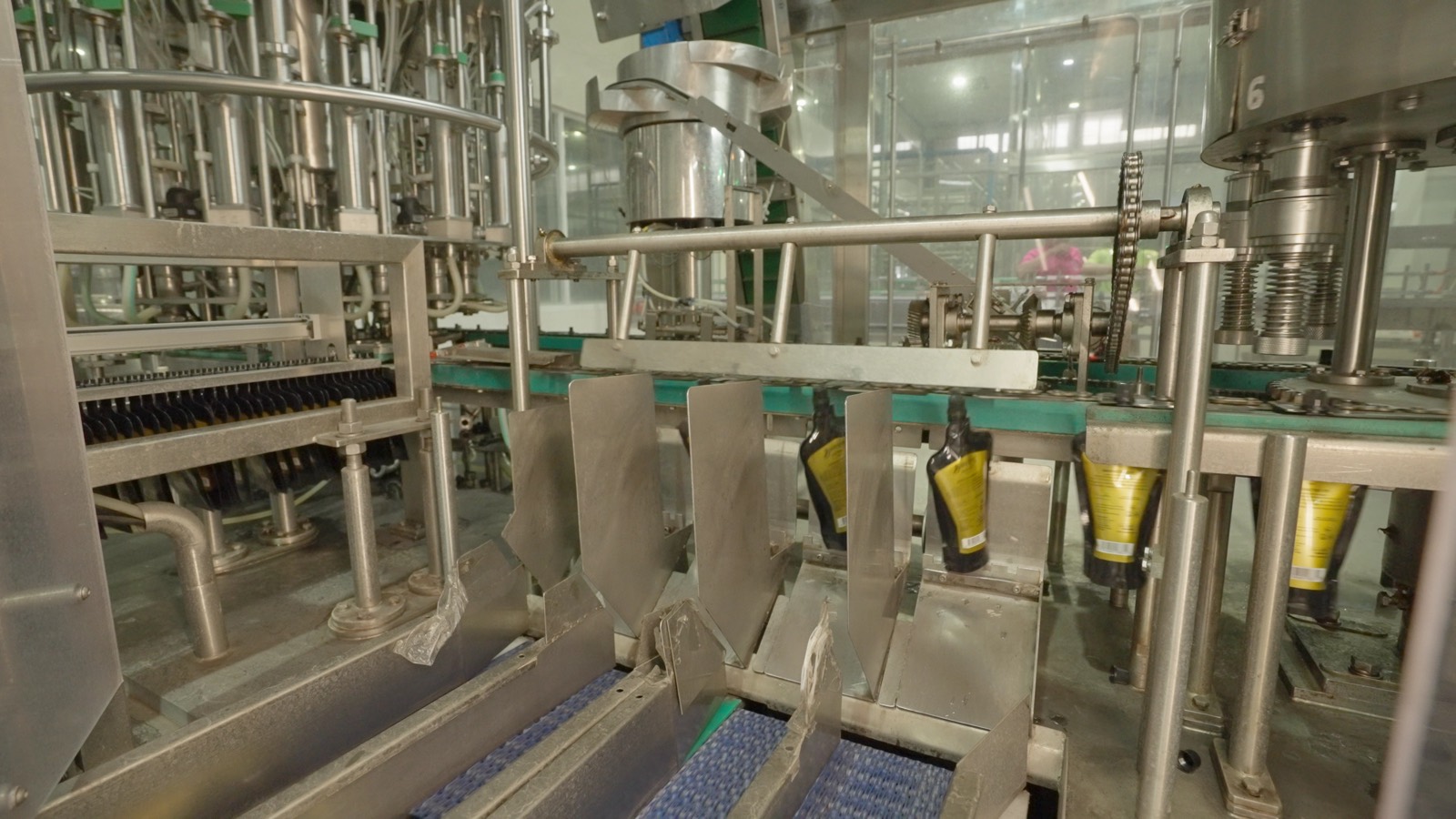 Standing pouch production line