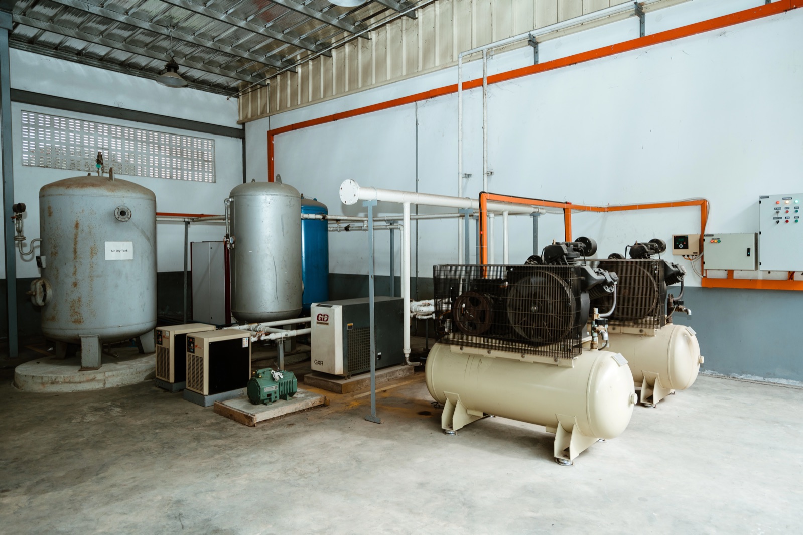 Factory air compressor utility system